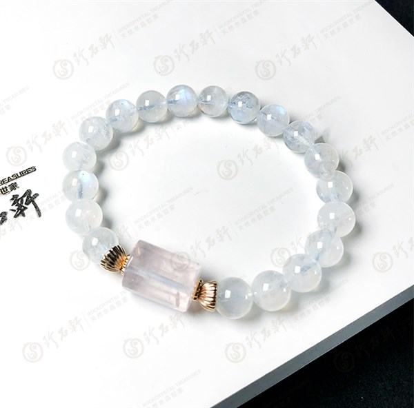 天然彩月光石手链